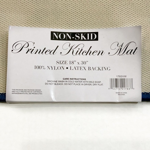 Better Home Home Sweet Home Mat Printed Rug Low Profile 18”X30” Blue Multicolor - Picture 9 of 12